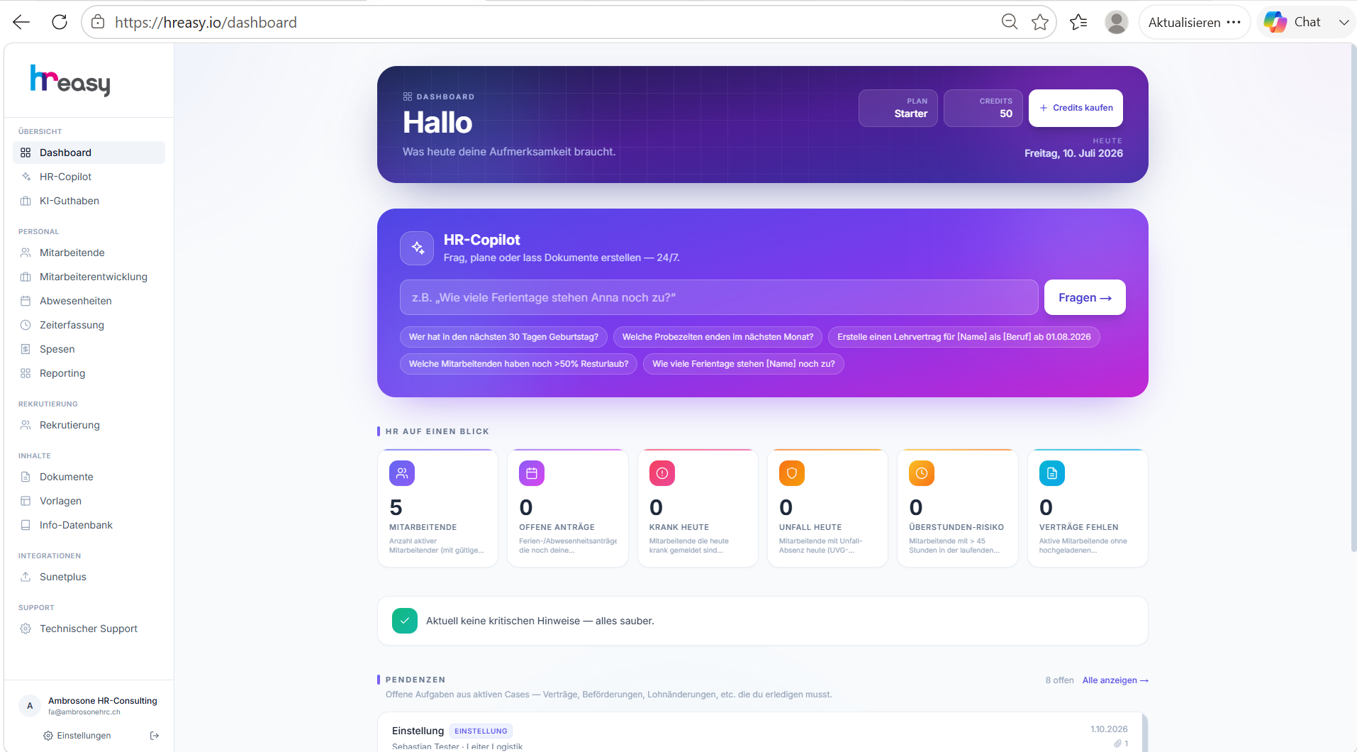 HREasy Dashboard